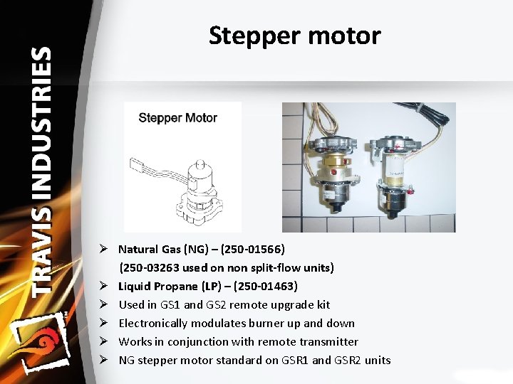 Stepper motor Ø Natural Gas (NG) – (250‐ 01566) (250‐ 03263 used on non