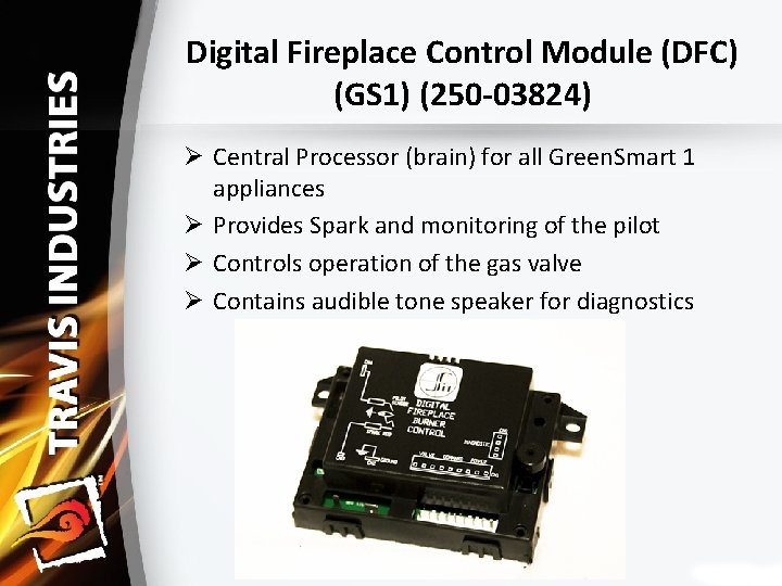 Digital Fireplace Control Module (DFC) (GS 1) (250‐ 03824) Ø Central Processor (brain) for