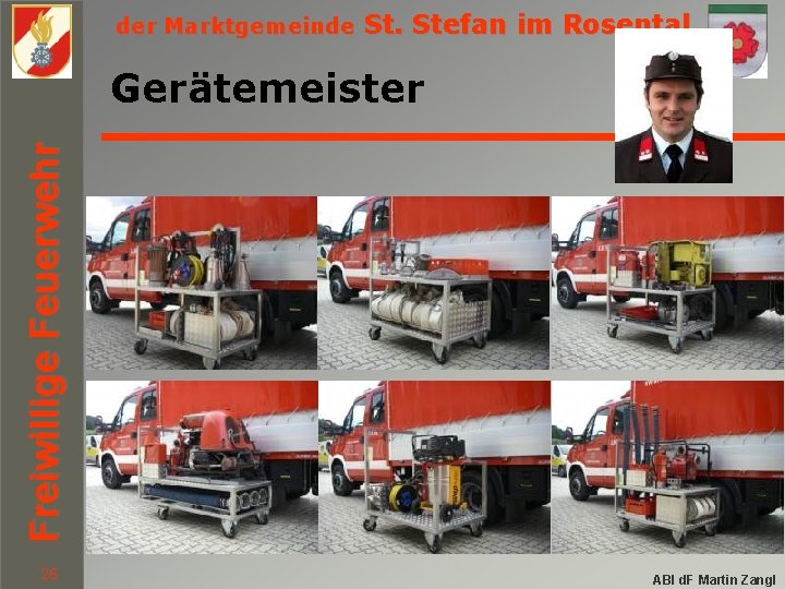 der Marktgemeinde St. Stefan im Rosental Freiwillige Feuerwehr Gerätemeister 26 ABI d. F Martin