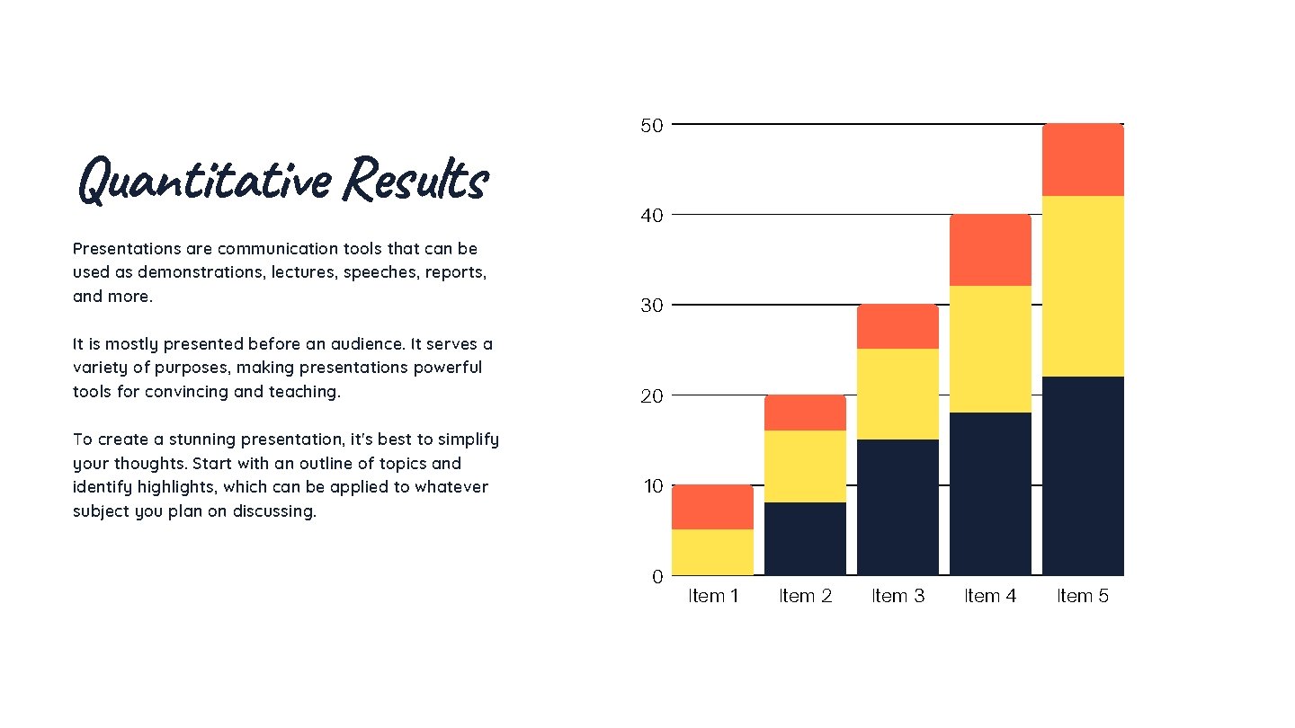 50 Quantitative Results Presentations are communication tools that can be used as demonstrations, lectures, 50 Quantitative Results Presentations are communication tools that can be used as demonstrations, lectures,