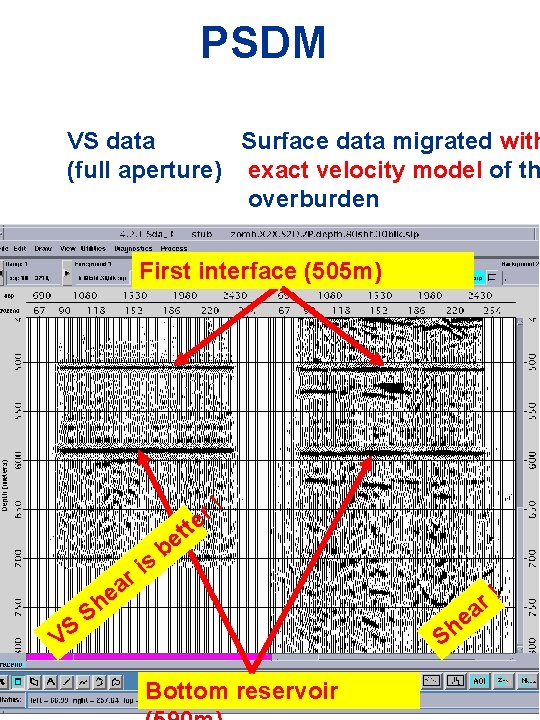 PSDM VS data Surface data migrated with (full aperture) exact velocity model of th