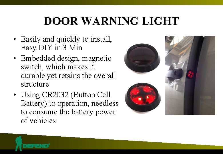 DOOR WARNING LIGHT • Easily and quickly to install, Easy DIY in 3 Min
