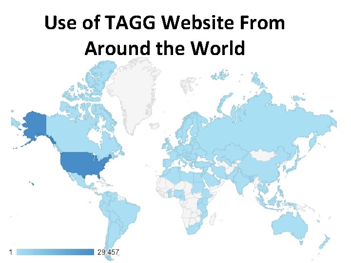 Use of TAGG Website From Around the World Zarrow Center 