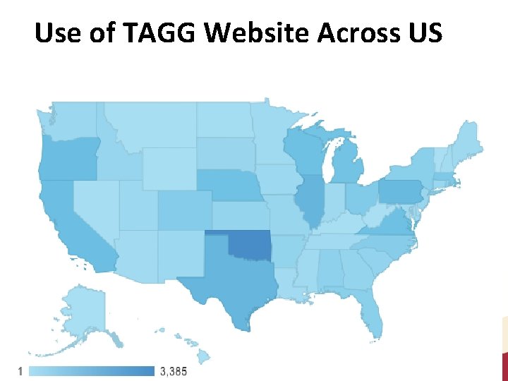 Use of TAGG Website Across US Zarrow Center 