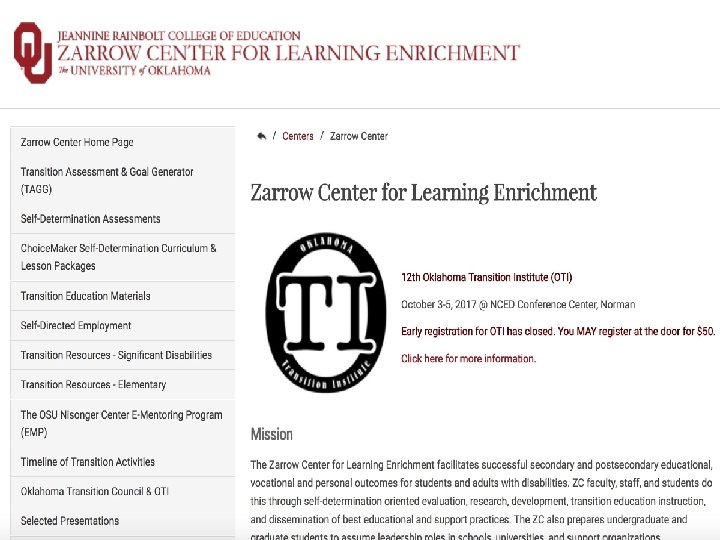 Zarrow Center 