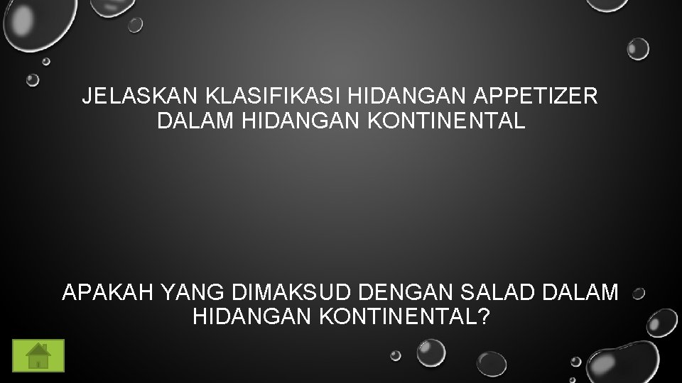 JELASKAN KLASIFIKASI HIDANGAN APPETIZER DALAM HIDANGAN KONTINENTAL APAKAH YANG DIMAKSUD DENGAN SALAD DALAM HIDANGAN