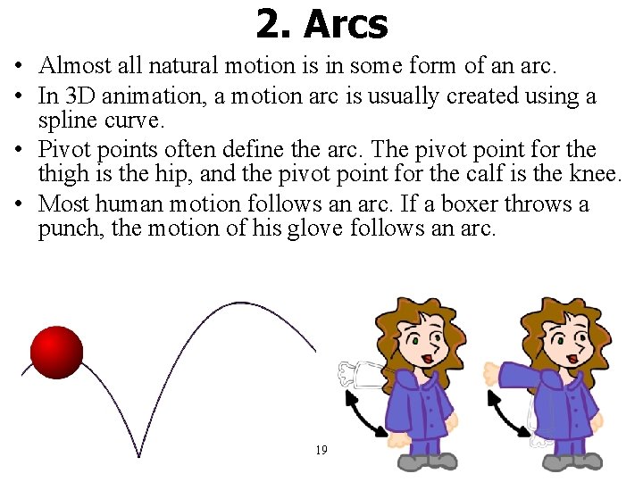 2. Arcs • Almost all natural motion is in some form of an arc.