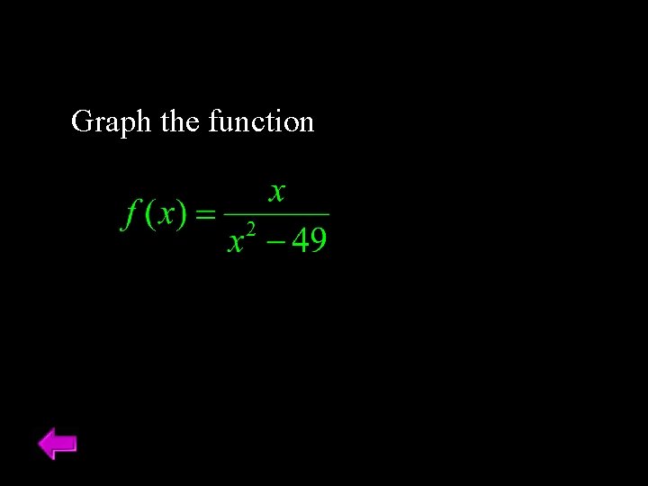 Graph the function 