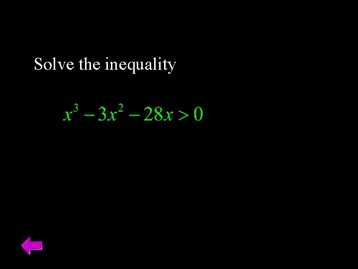 Solve the inequality 