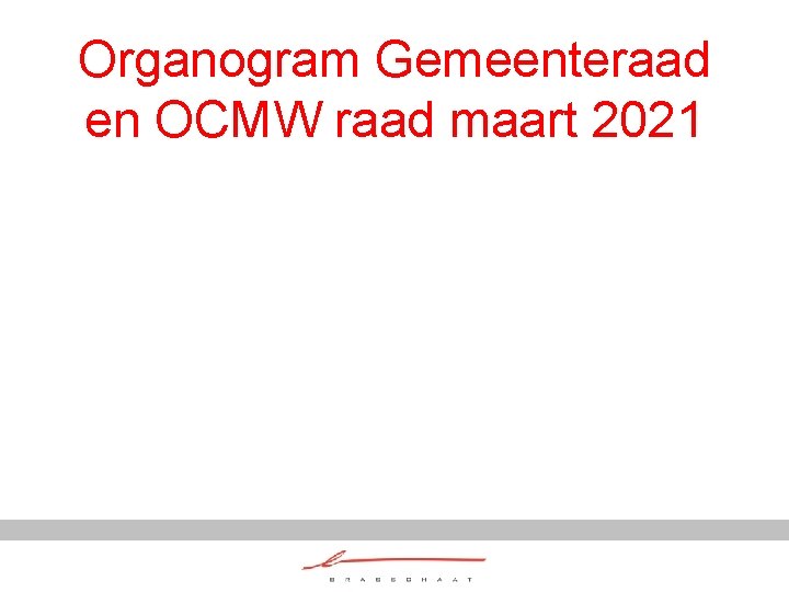 Organogram Gemeenteraad en OCMW raad maart 2021 