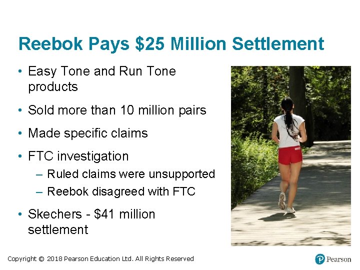 Reebok Pays $25 Million Settlement • Easy Tone and Run Tone products • Sold