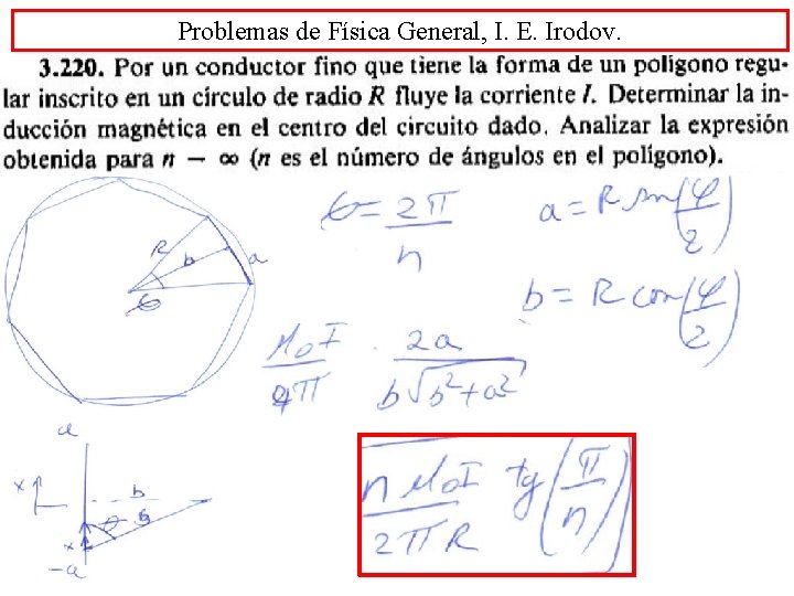 Problemas de Física General, I. E. Irodov. 