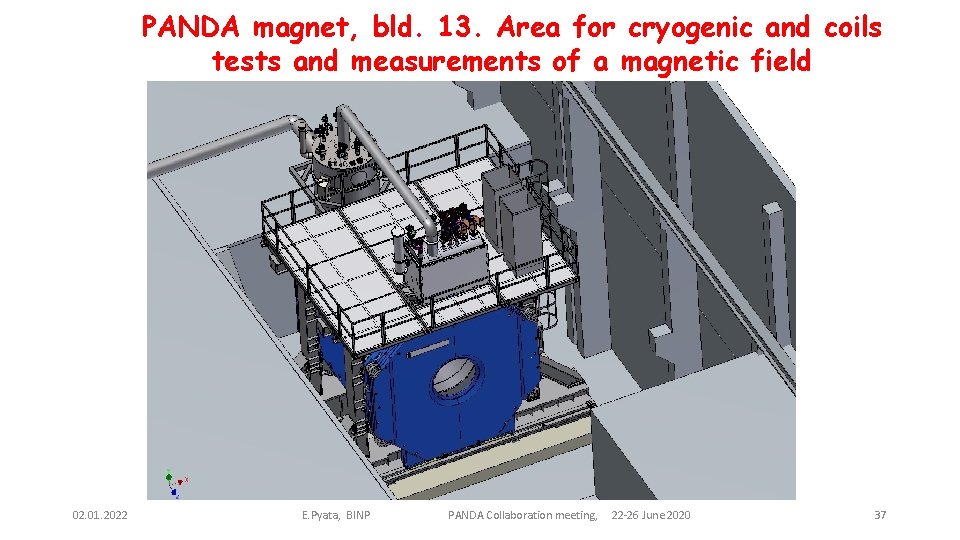 PANDA magnet, bld. 13. Area for cryogenic and coils tests and measurements of a