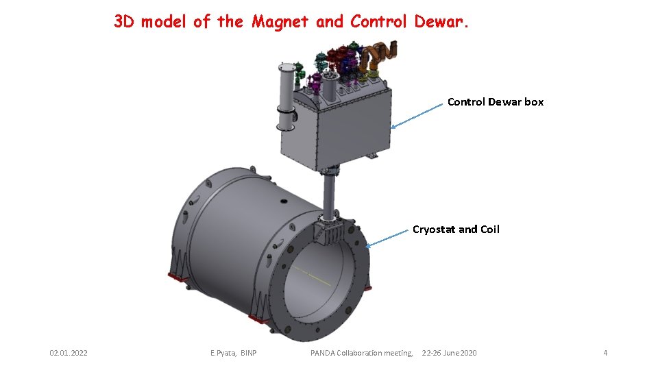 3 D model of the Magnet and Control Dewar box Cryostat and Coil 02.