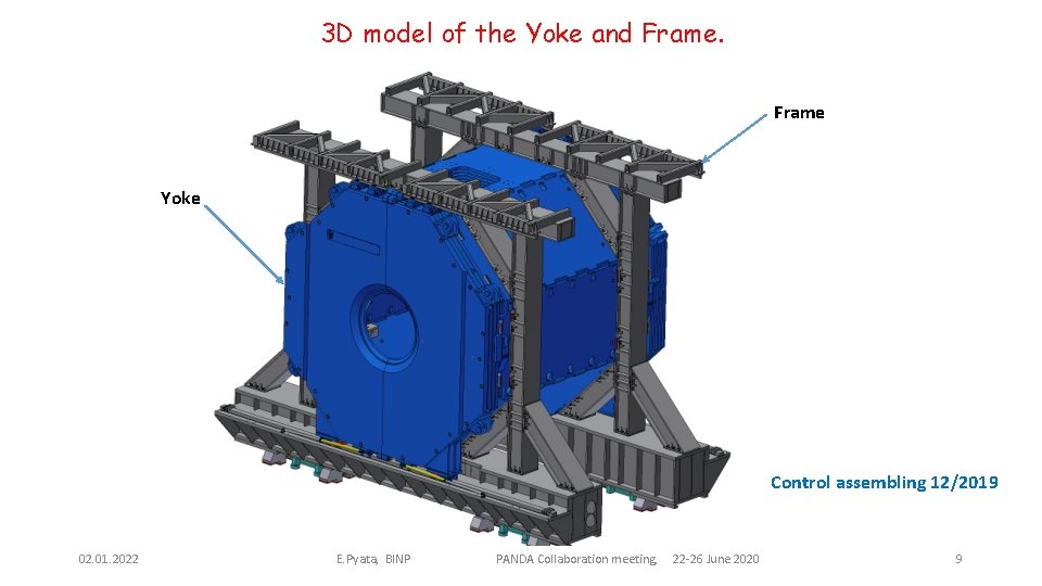 3 D model of the Yoke and Frame Yoke Control assembling 12/2019 02. 01.