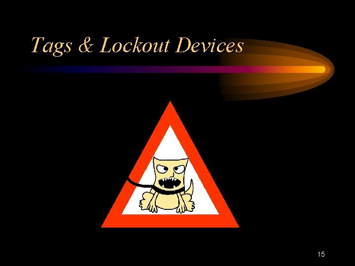 Tags & Lockout Devices 15 Tags & Lockout Devices 15