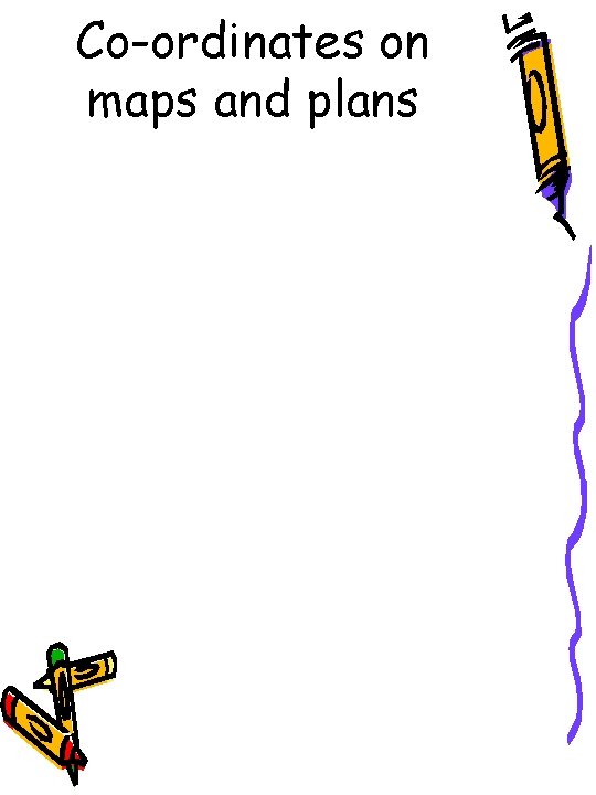 Co-ordinates on maps and plans 