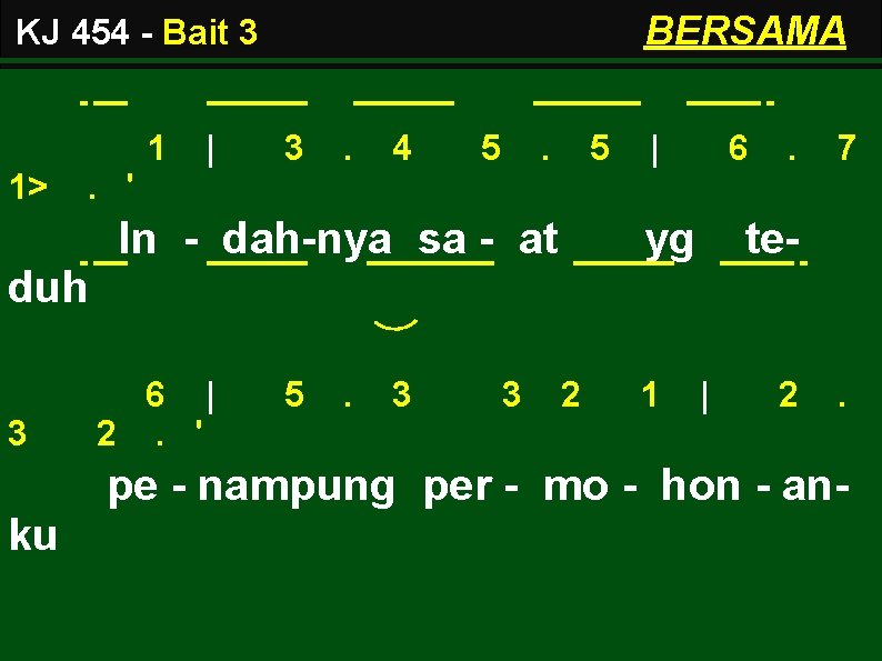 BERSAMA KJ 454 - Bait 3 1 1> | 3 . 4 5 .
