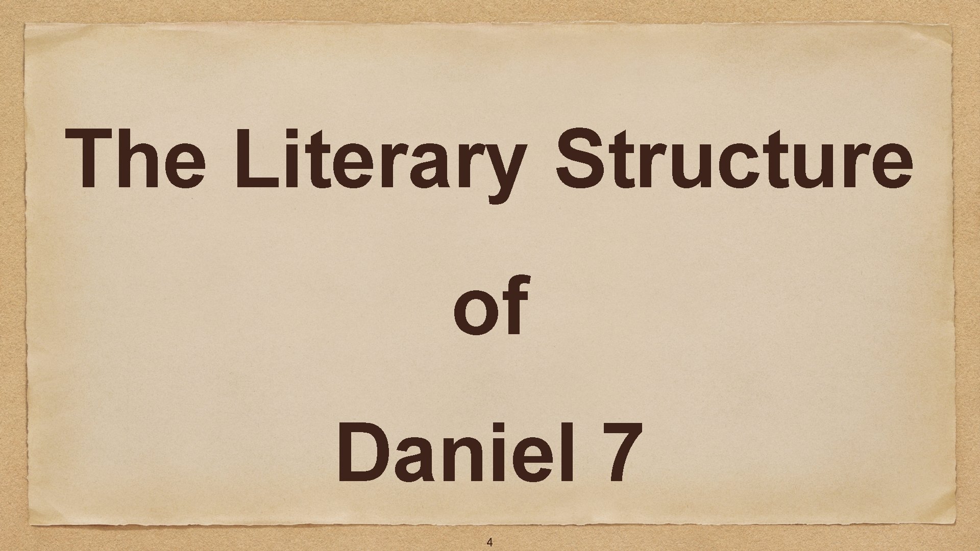 The Literary Structure of Daniel 7 4 