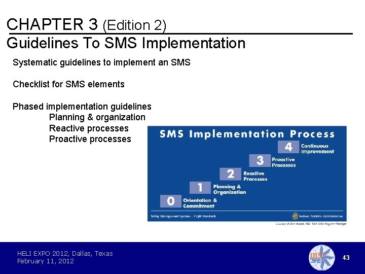 CHAPTER 3 (Edition 2) Guidelines To SMS Implementation Systematic guidelines to implement an SMS