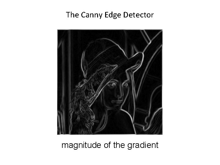 The Canny Edge Detector magnitude of the gradient 