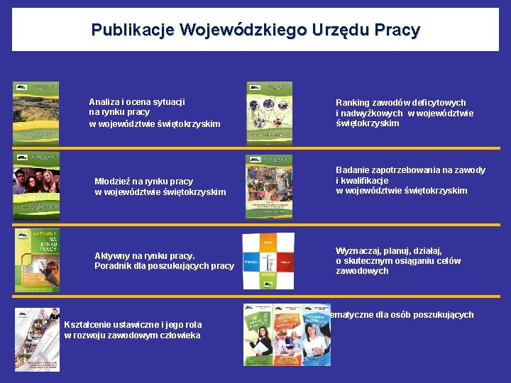 Publikacje Wojewódzkiego Urzędu Pracy Analiza i ocena sytuacji na rynku pracy w województwie świętokrzyskim