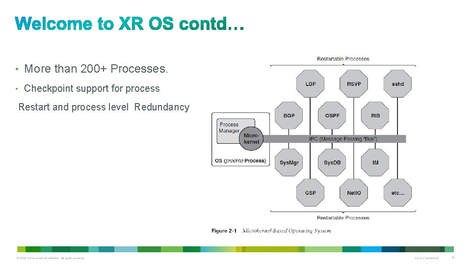  • More than 200+ Processes. • Checkpoint support for process Restart and process