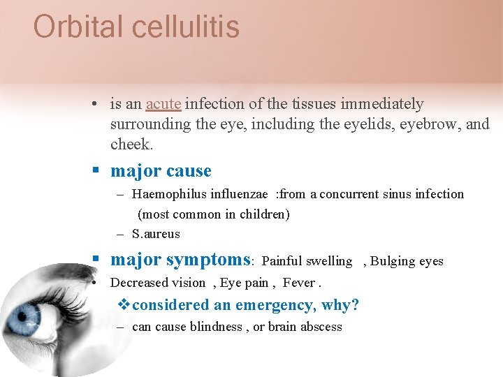 Eye infection By Halemeh Moh Abu Shammala Presented