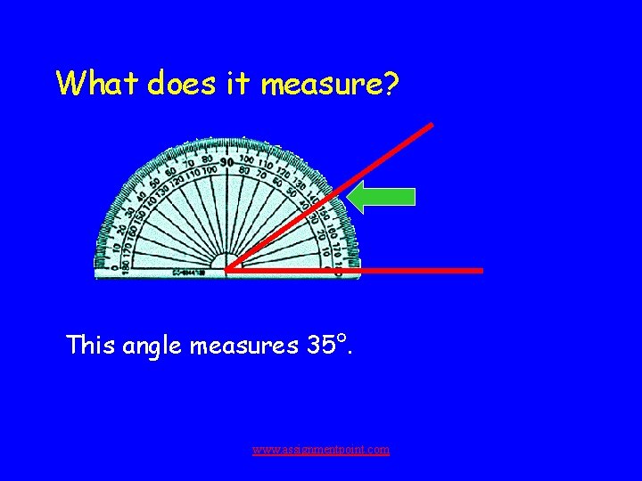 What does it measure? This angle measures 35°. www. assignmentpoint. com 