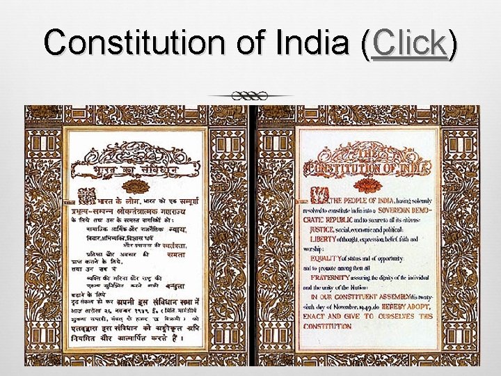 Constitution of India (Click) Constitution of India (Click)