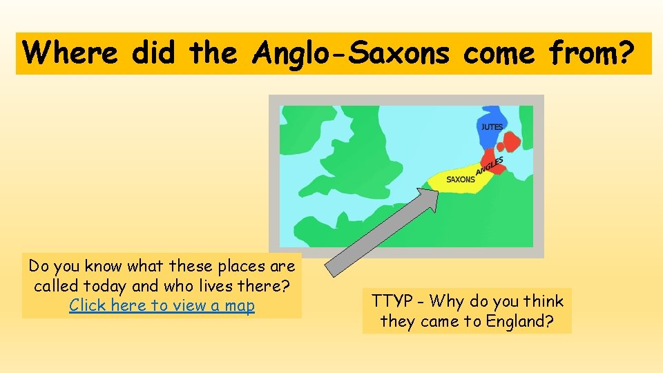 Where did the Anglo-Saxons come from? Do you know what these places are called