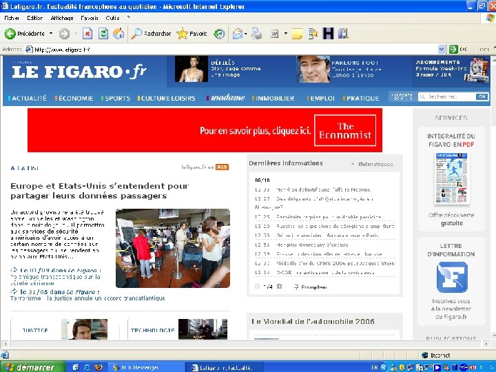 Confrontation des principaux journaux français à la version online l Le Figaro. fr 6