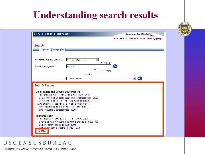 Understanding search results 