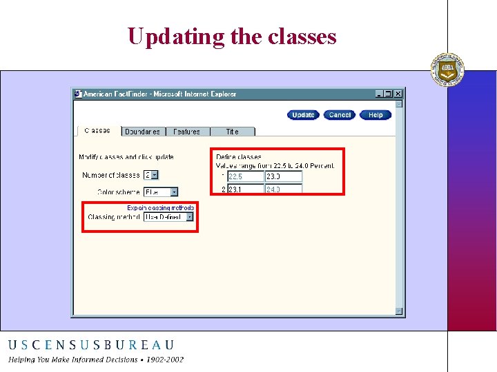 Updating the classes Updating the classes