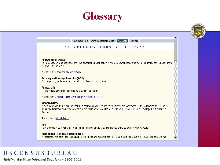 Glossary Glossary