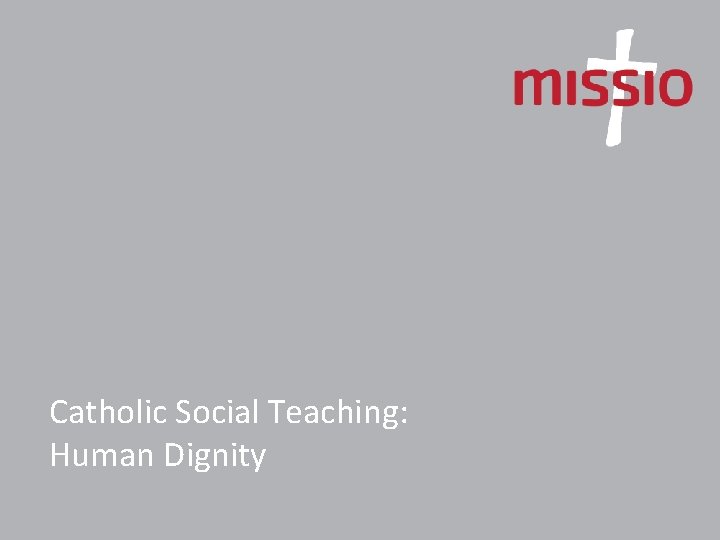Catholic Social Teaching: Human Dignity 