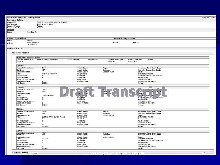 Draft Transcript 11/2/06 OACRAO 2006 - Articulation and Transfer 25 