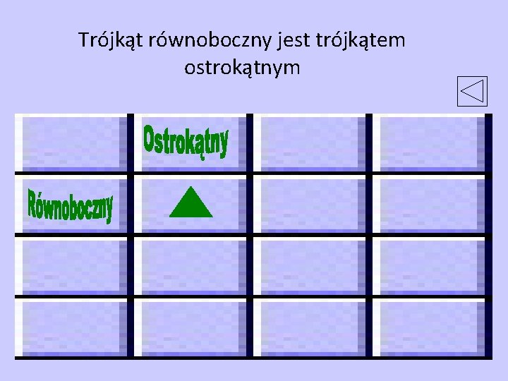 Trójkąt równoboczny jest trójkątem ostrokątnym 