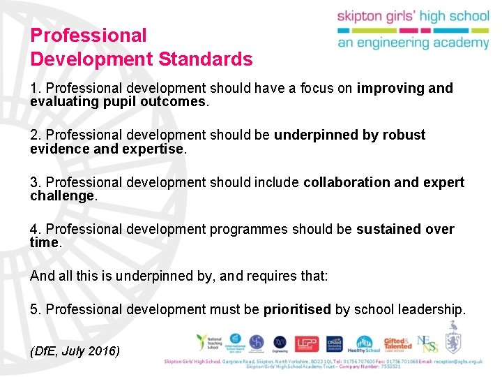 Securing Effective Teaching Professional Learning at Skipton Girls