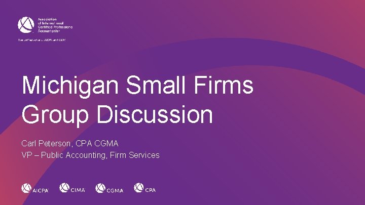 Michigan Cpa Example Michigan Small Firms Sample copy Group Discussion Carl
