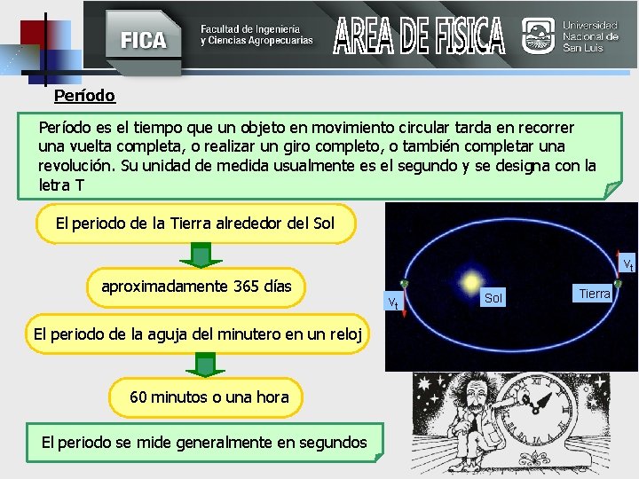 Período es el tiempo que un objeto en movimiento circular tarda en recorrer una