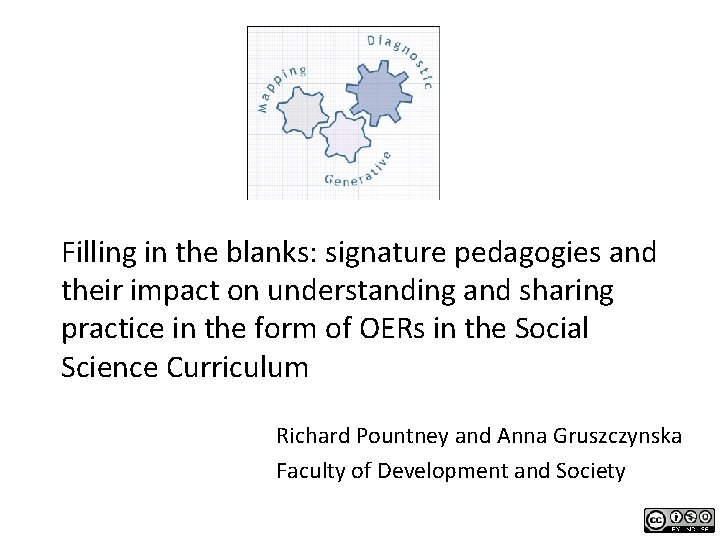 Filling in the blanks: signature pedagogies and their impact on understanding and sharing practice
