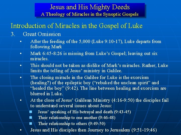 Jesus and His Mighty Deeds A Theology of Miracles in the Synoptic Gospels Introduction