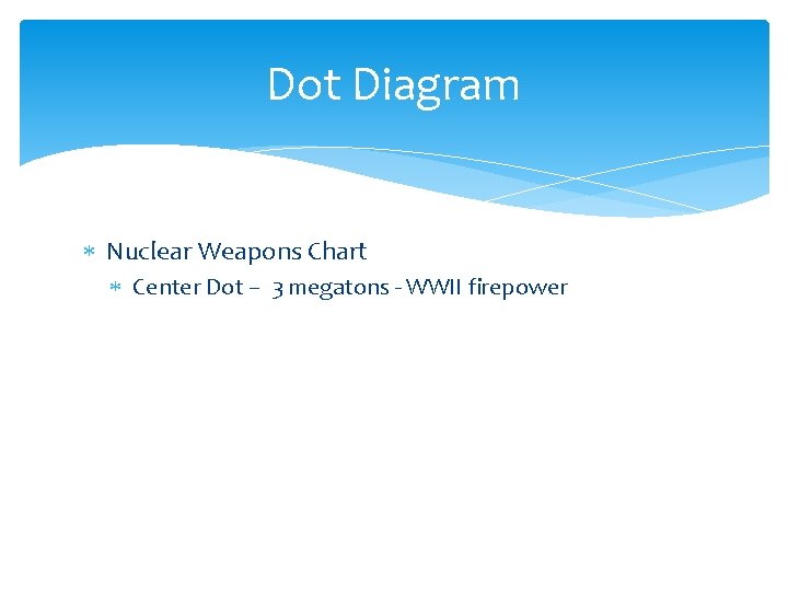 Dot Diagram Nuclear Weapons Chart Center Dot – 3 megatons - WWII firepower 