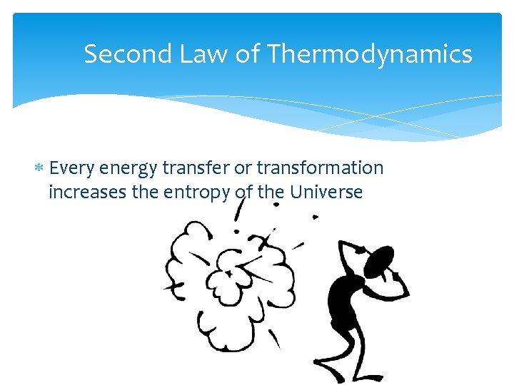 Second Law of Thermodynamics Every energy transfer or transformation increases the entropy of the