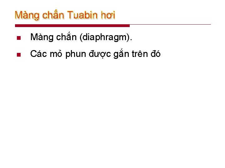 n Màng chắn (diaphragm). n Các mỏ phun được gắn trên đó 