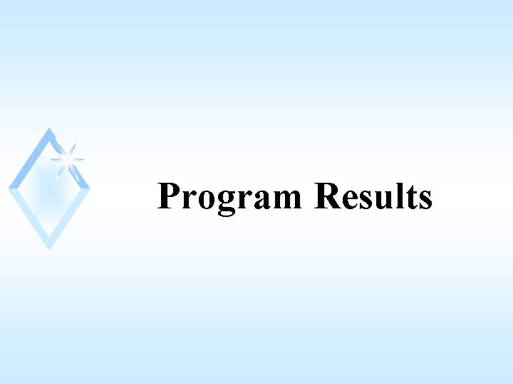 Program Results 