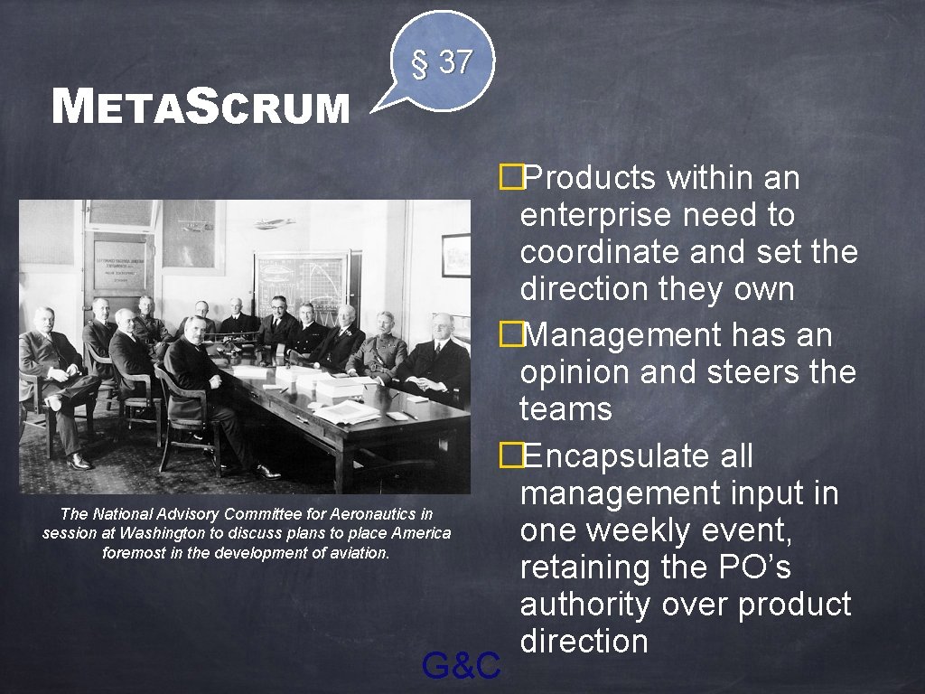METASCRUM § 37 The National Advisory Committee for Aeronautics in session at Washington to