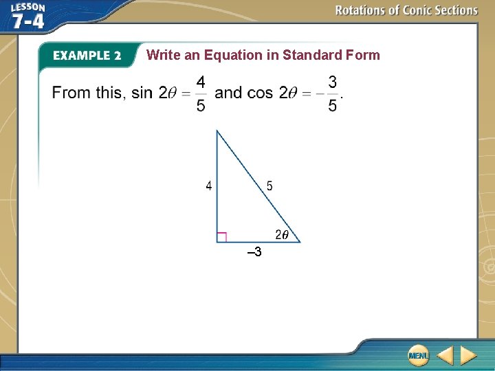 Write an Equation in Standard Form – 3 