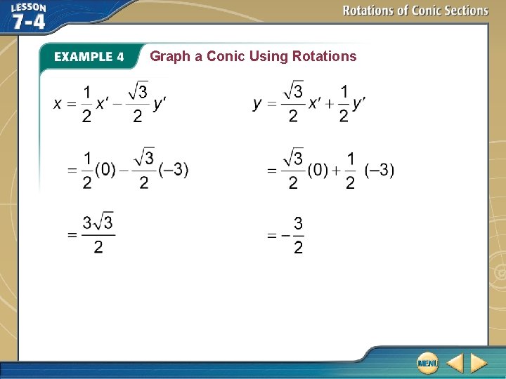 Graph a Conic Using Rotations 